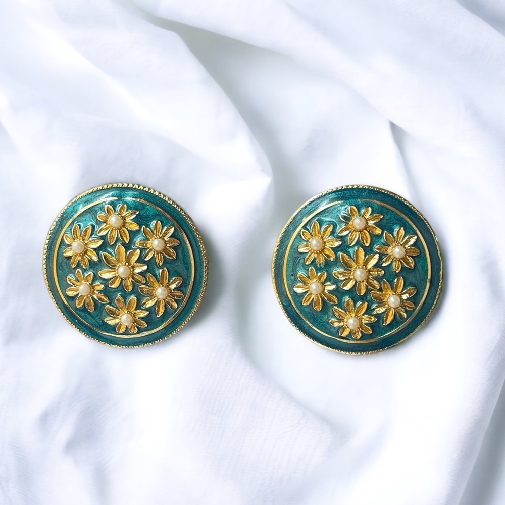 Very Rare Edgar Berebi Floral Statement Earrings